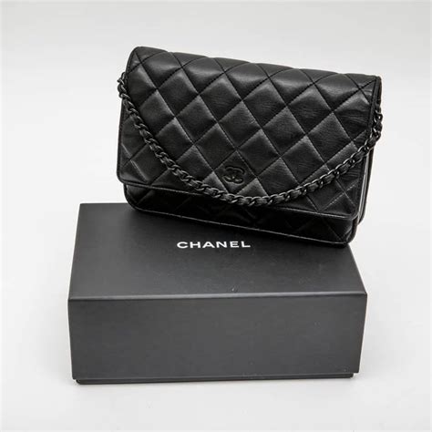 chanel wallet on chain black smooth leather|where to buy chanel wallet.